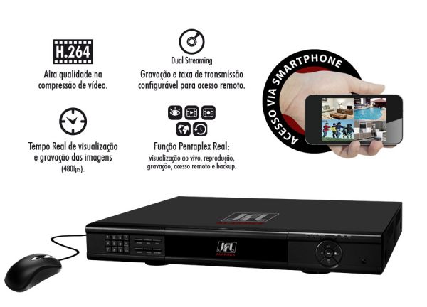 dvr stand lone gravador digital jfl